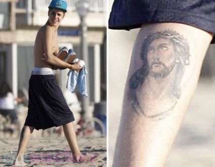 Justin Bieber Jesus Tattoo Design